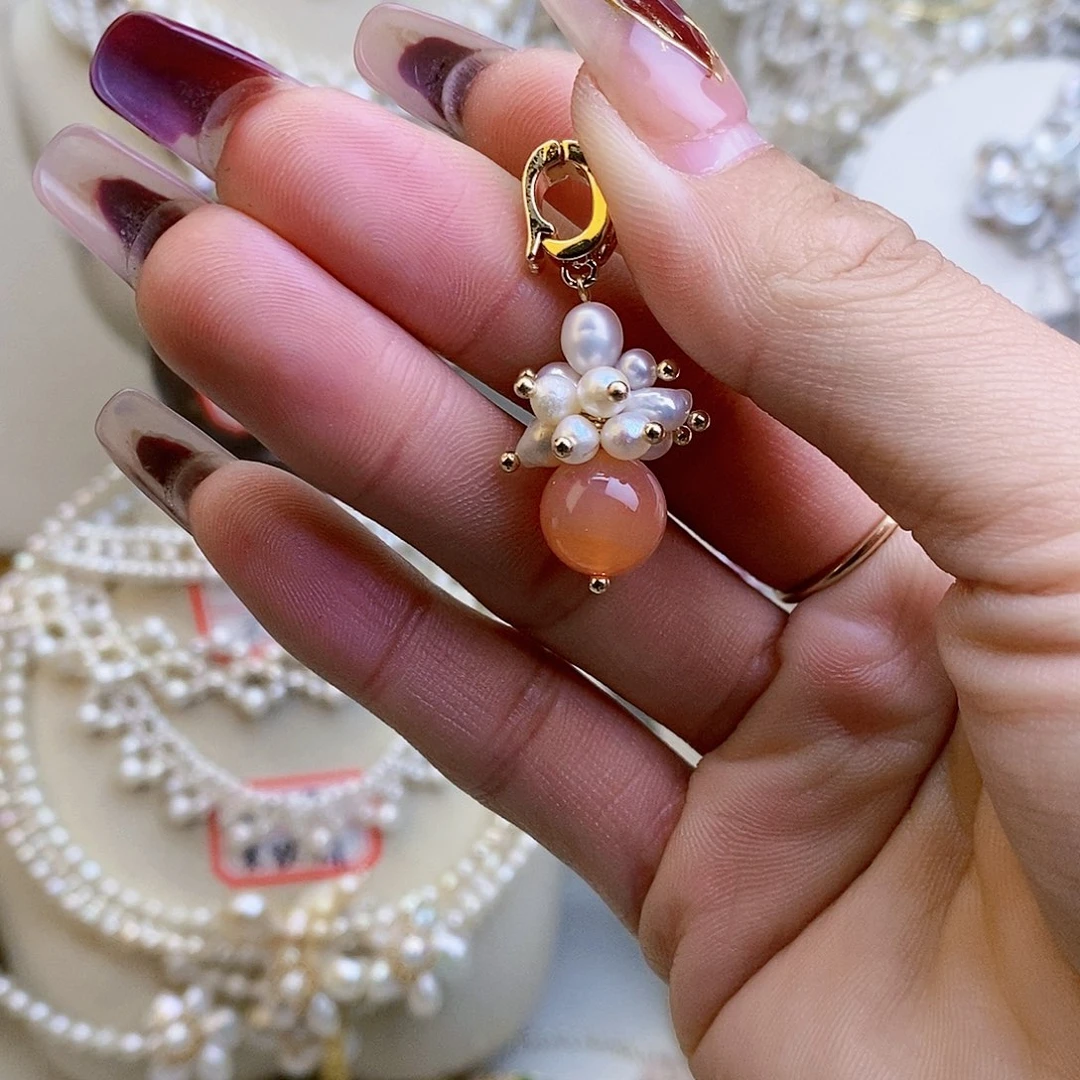 淡水珍珠颈饰银S925镶嵌