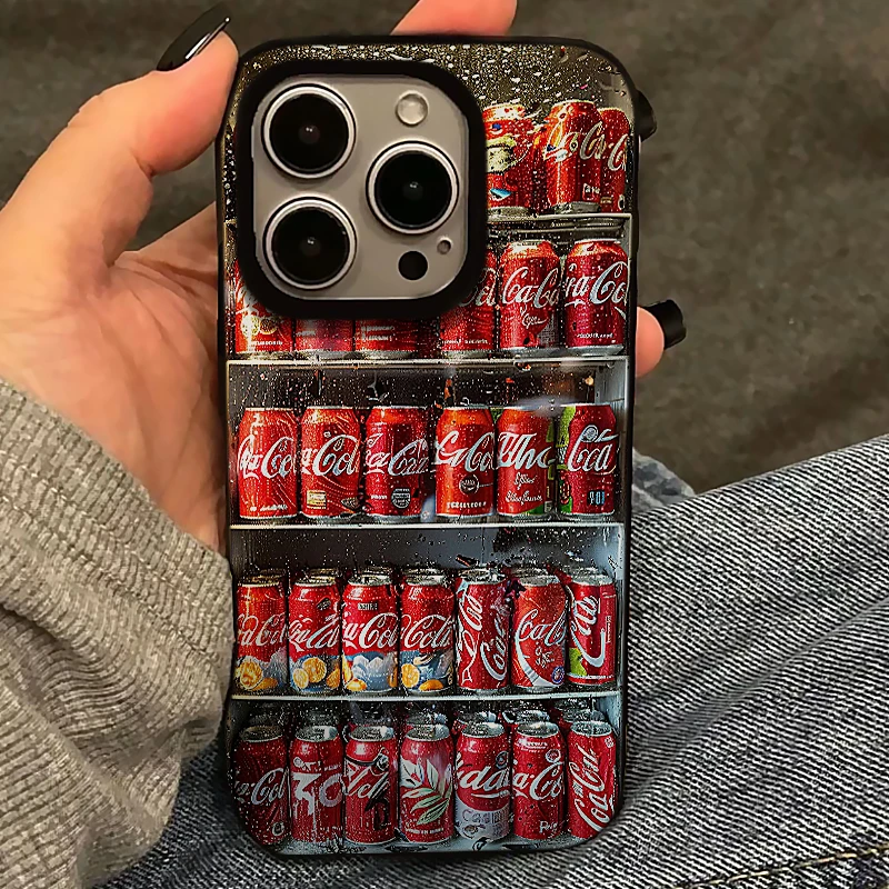 BANCA冰镇可乐适用iPhone16/15promax果冻14手机壳11苹果13软壳12