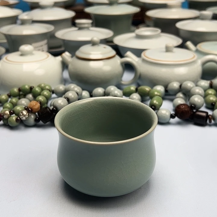 杯仿古釉绿施杯原矿原釉原产地