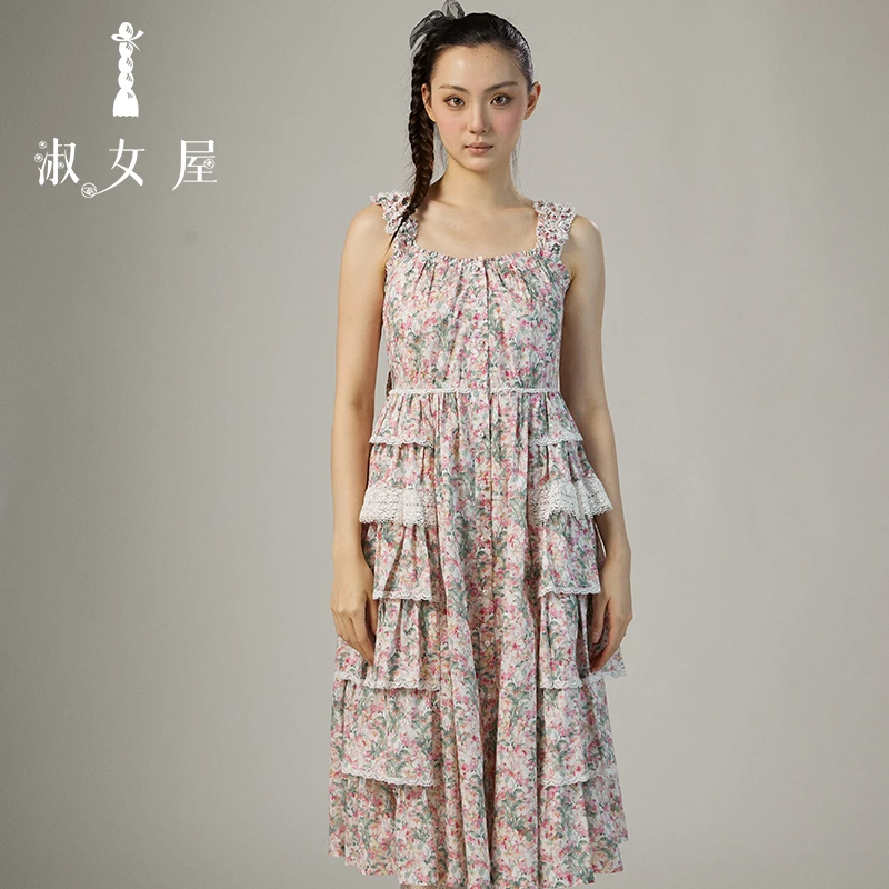 淑女屋官方旗舰店 蝴蝶兰 莫奈连衣裙