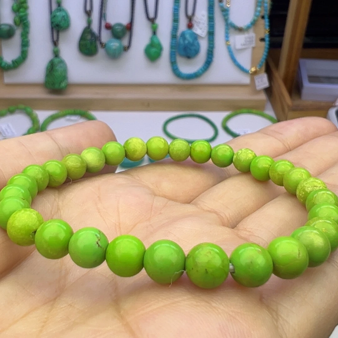 菜籽黄、圆珠手串L