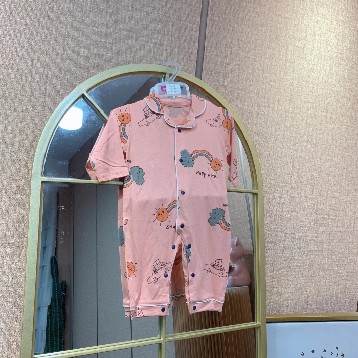 AG481    宝宝桔色长袖连体衣