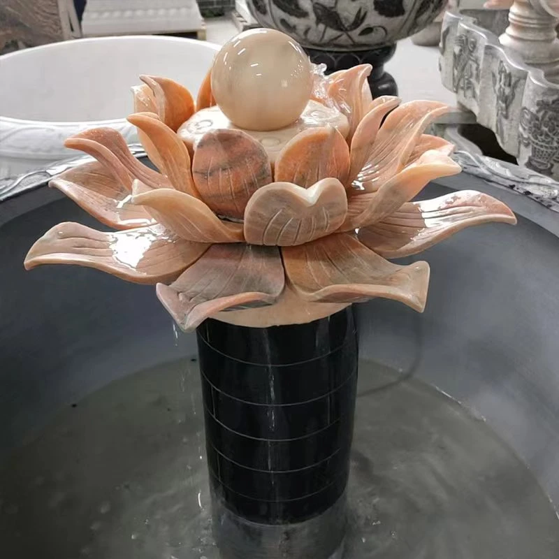 石雕吸水兽貔貅麒麟小鱼荷花风水球金蝉摆件流水盘庭院酒店会所