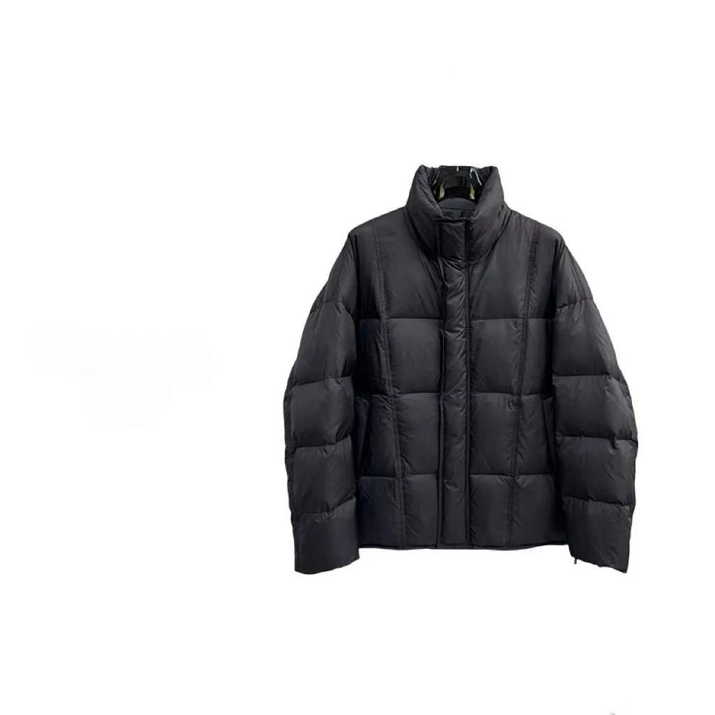 【拍一发二】冬季男简约时尚立领加厚保暖羽绒服休闲宽松白鸭绒8603