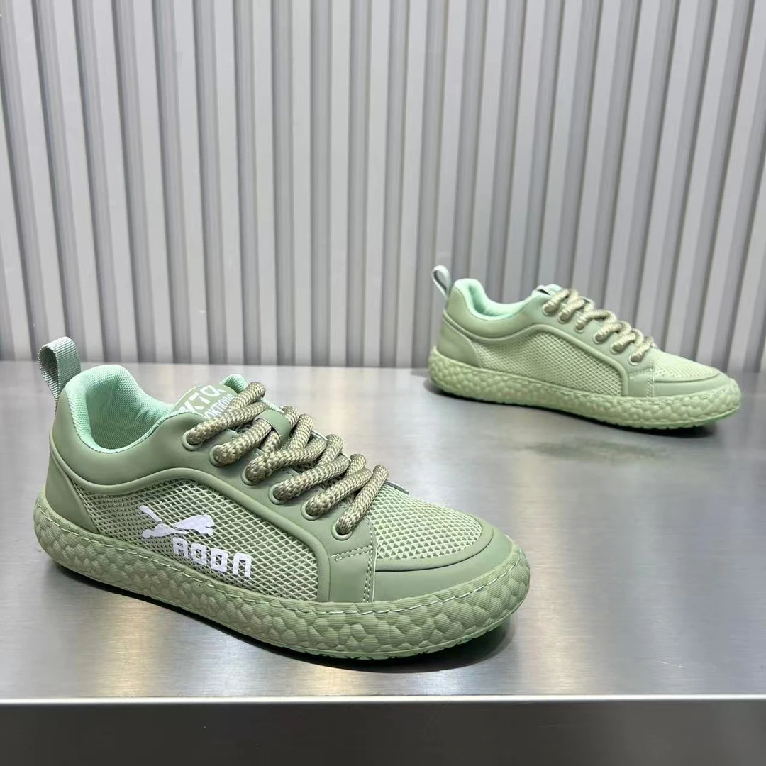 男鞋2025夏季新款低帮轻便软底男款透气网面舒适百搭系带休闲潮鞋