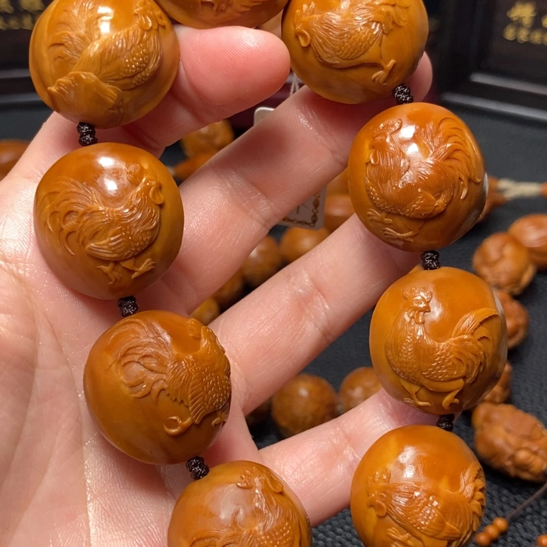 手串/手链橄榄核2.4四花老油核生肖鸡