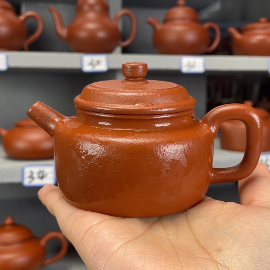 茶壶紫砂朱泥全手120毫升
