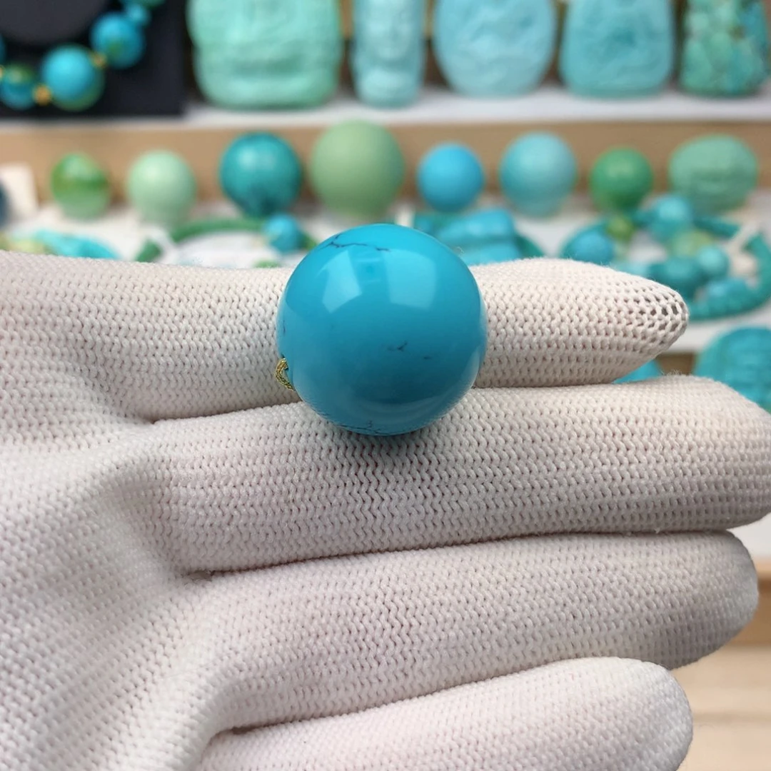 未镶嵌绿松石珠宝奇石20.8mm