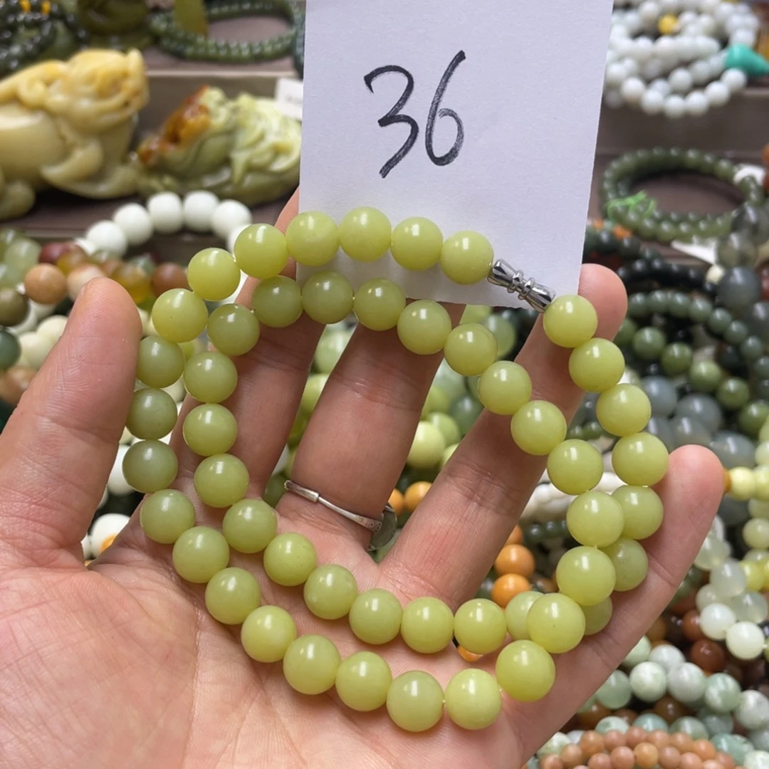 未镶嵌蛇纹石玉手链