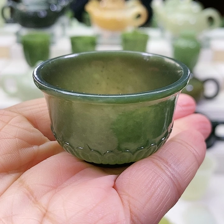 未镶嵌和田玉挂件茶杯30m l