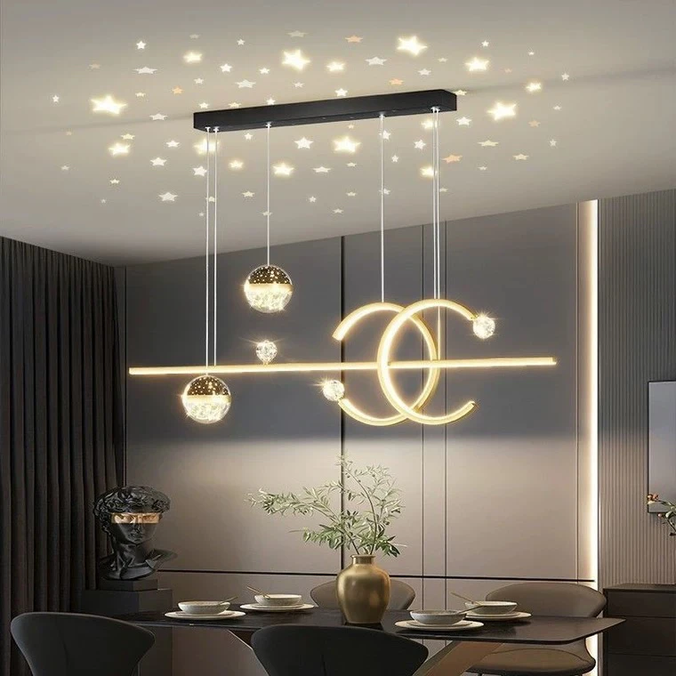 北欧极简餐厅吊灯小香创意星空设计现代简约轻奢餐桌灯