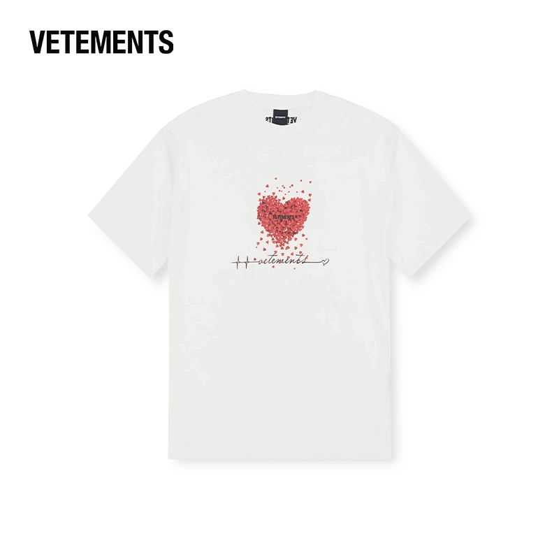 VETEMENTS【奥莱清仓】爱心夏季新款男士短袖T恤休闲宽松34352012
