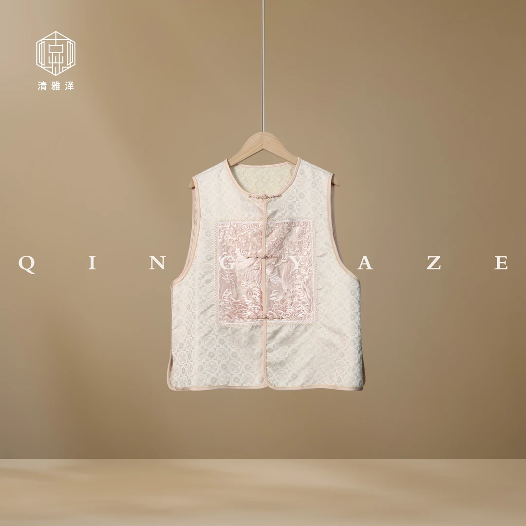 扶摇笑！重工刺绣双面穿新中式马甲！GZ4307