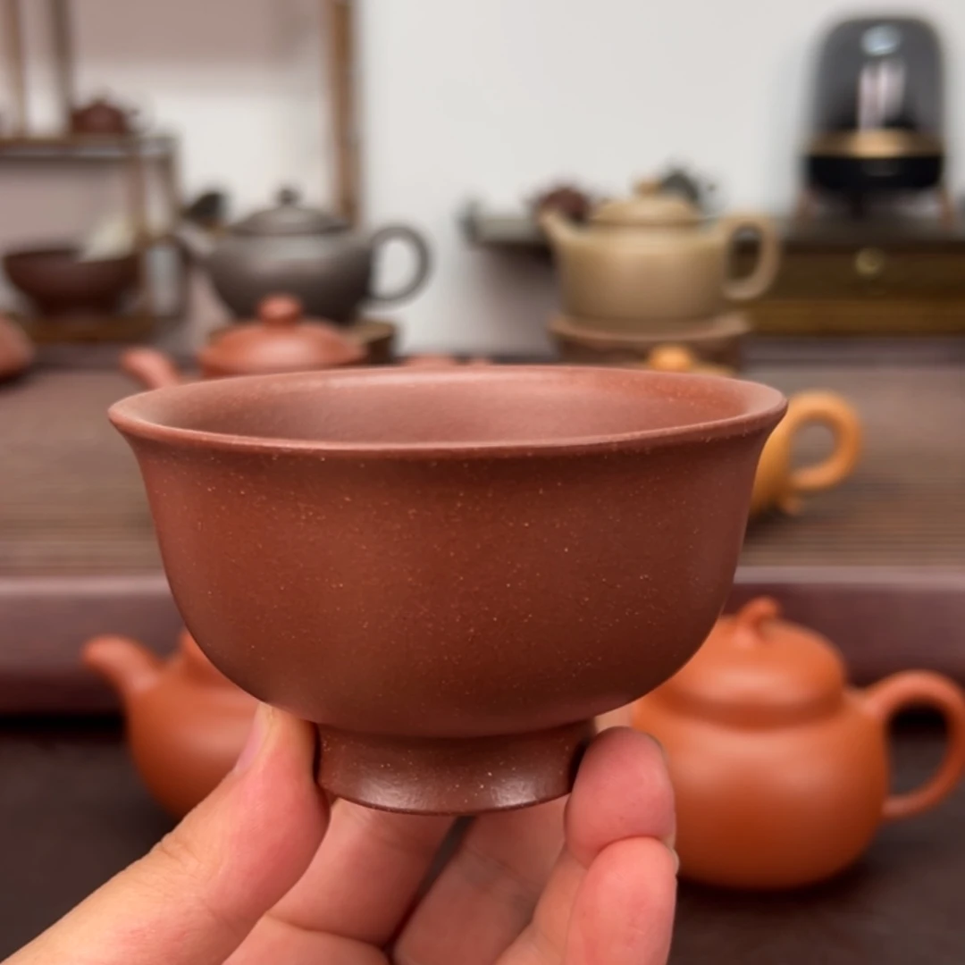 s***n茶壶紫砂紫泥主人杯