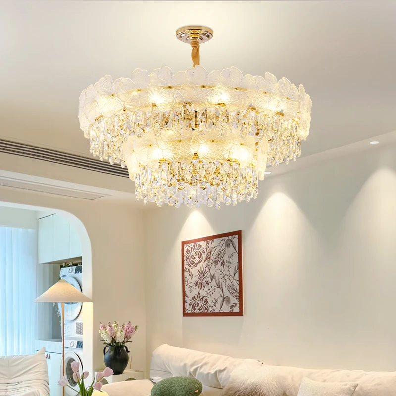 法式轻奢羽毛吊灯客厅灯美式家用创意简约大气卧室餐厅欧式后现代