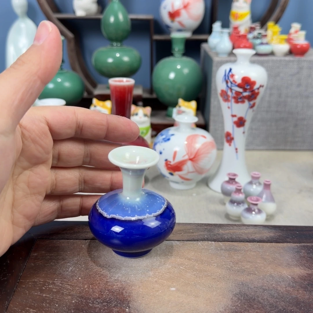 陶瓷手工小花器摆件