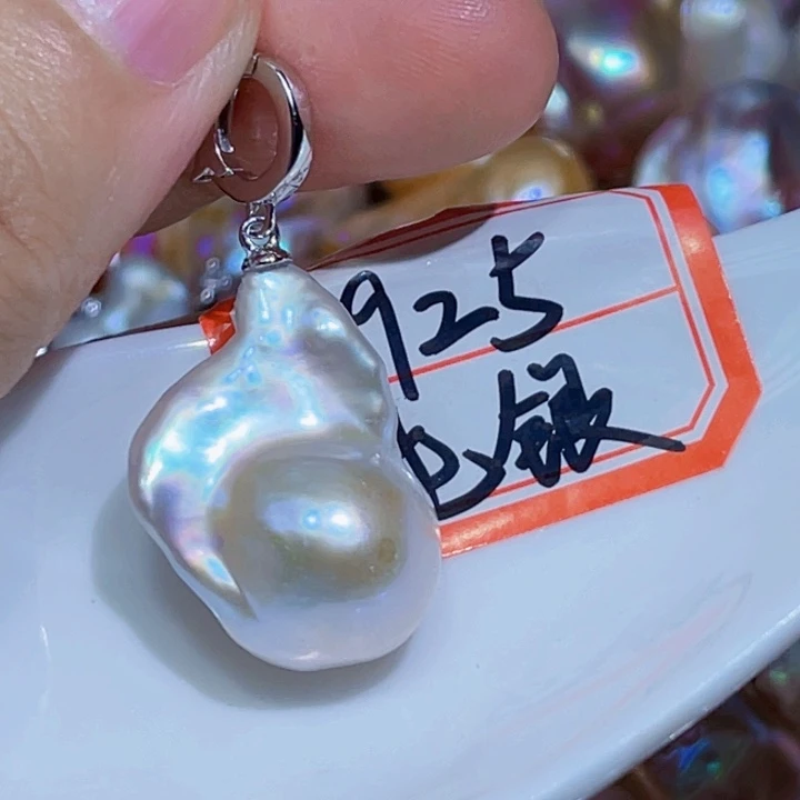 淡水珍珠银S925镶嵌颈饰
