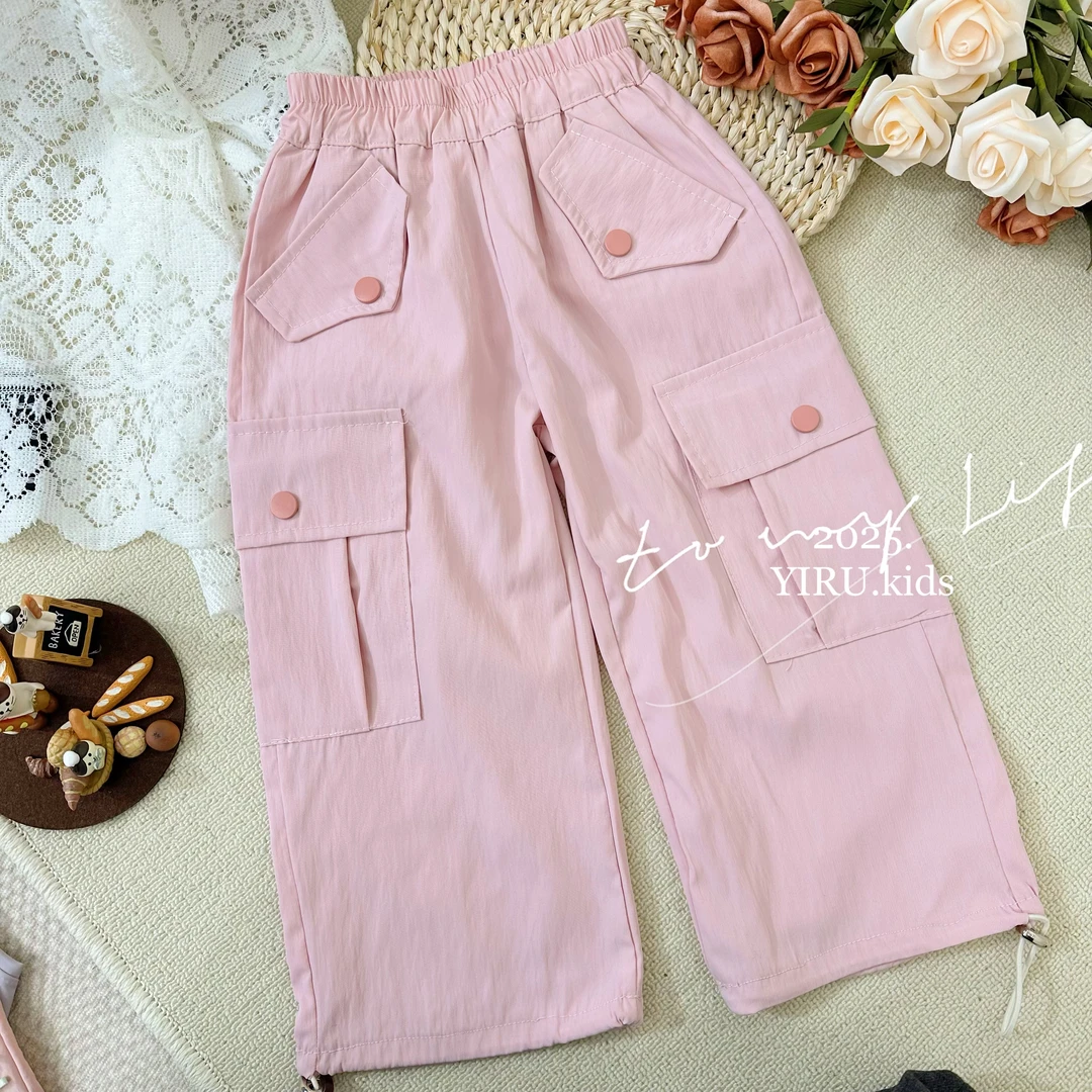 番茄家*假口袋收缩裤脚工装库D-W54