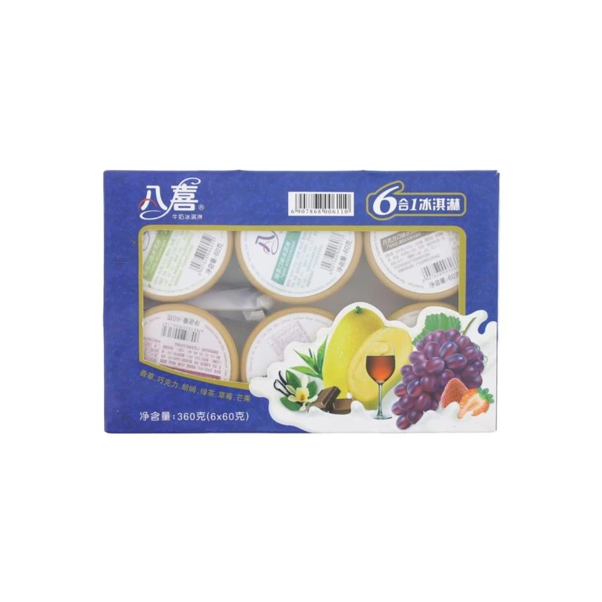 BAXY/八喜六合一冰淇淋混合口味 360g(60g*6杯)