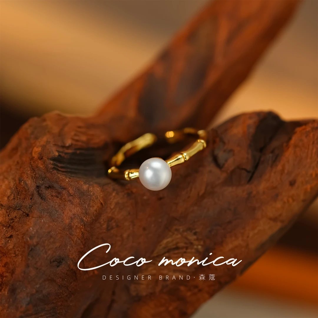 【小霞珠宝】简约时尚天然WA706 珍珠 淡水女戒 百搭款戒指