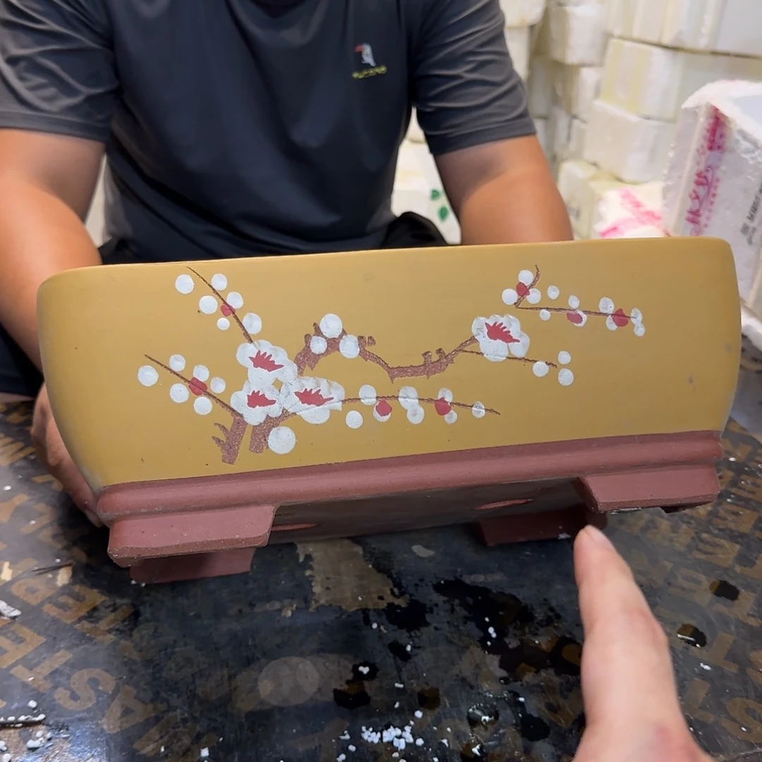 紫砂花盆口径28 21高度10