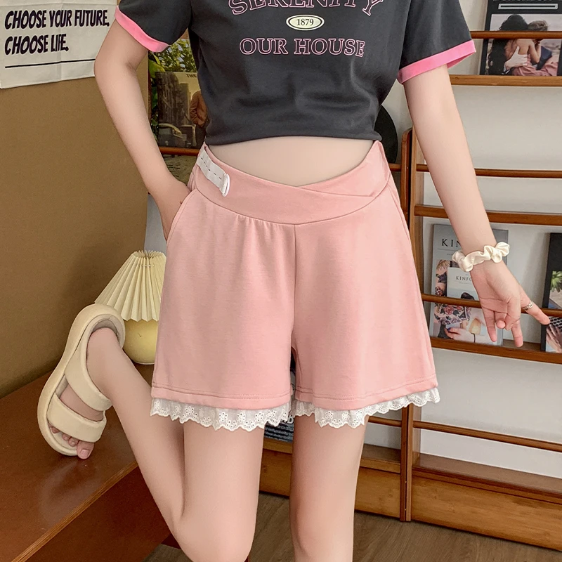 孕妇运动休闲短裤女夏芭蕾风百搭热裤小个子显瘦低腰宽松阔腿短裤