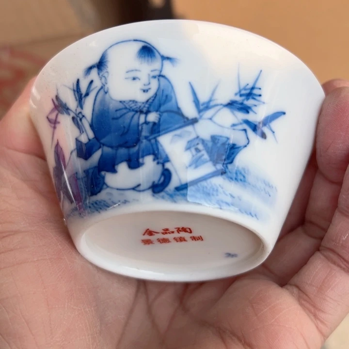 杯手绘马蹄杯一个陶瓷