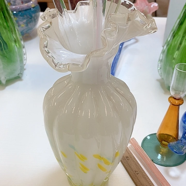 琉璃花瓶高度28厘米5厘米