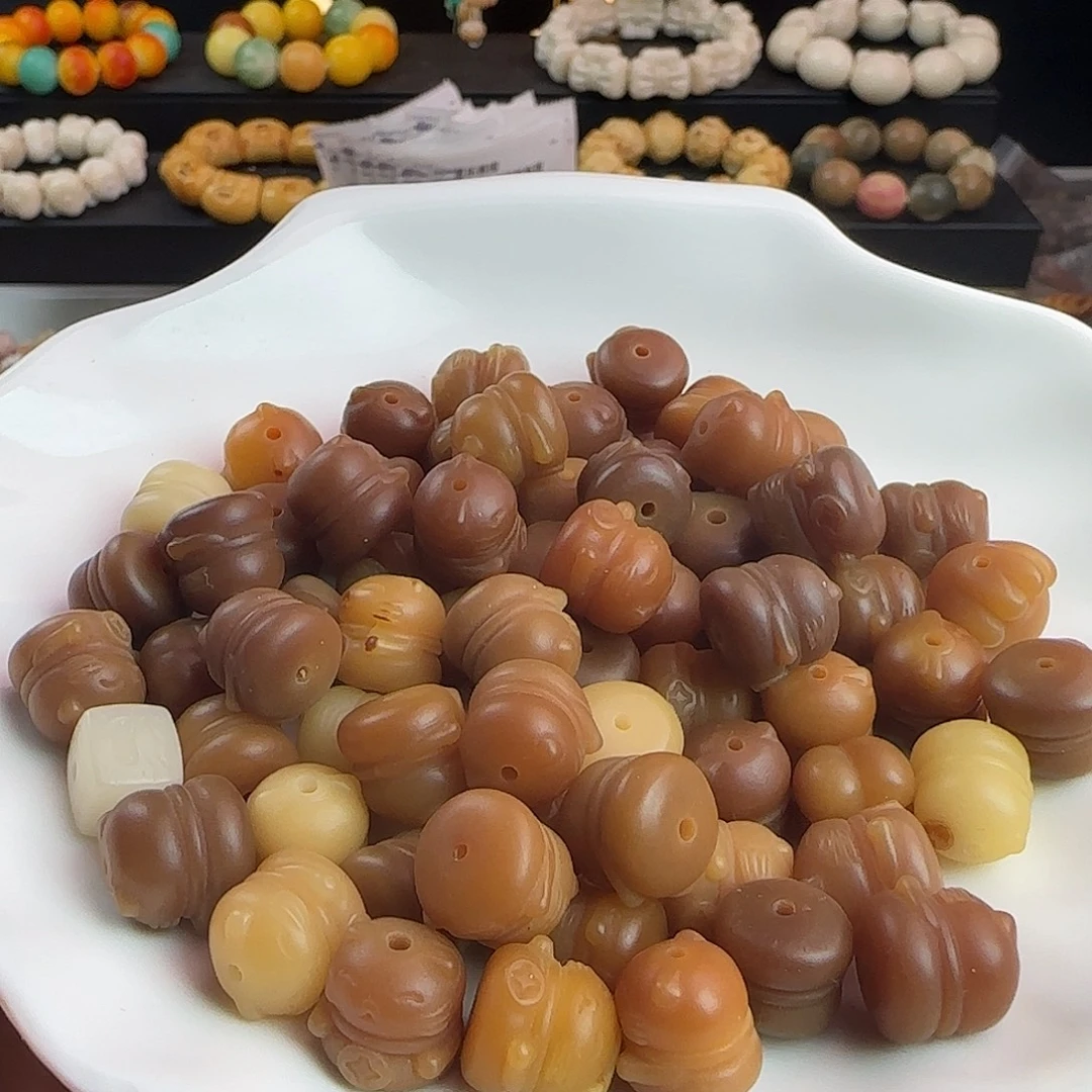 菩提根/象牙果手串微瑕卡12咖啡猫20颗➕10颗