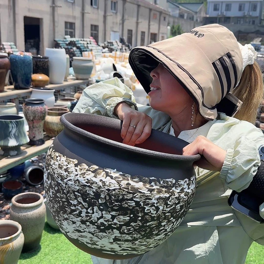 紫砂花盆王嫂花盆直播0618-528高25口30