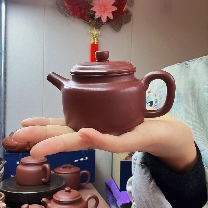 用***5茶壶紫砂徳中半手微瑕150毫升底槽清