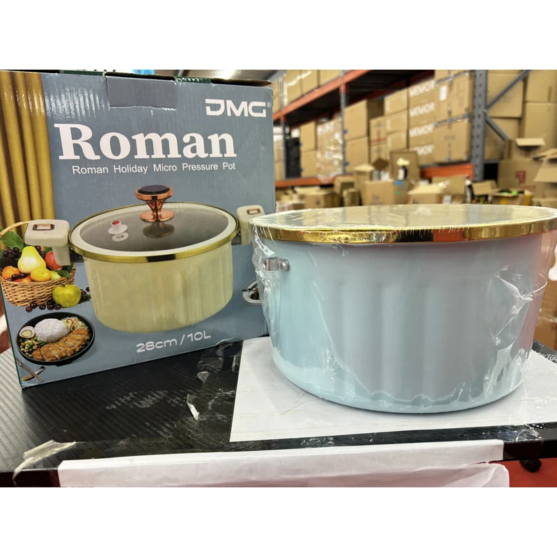 不粘罗马柱微压锅多功能加厚大容量双耳煲汤锅陶晶珐琅微压锅