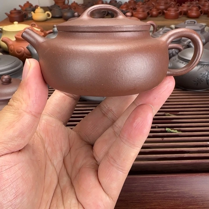 茶壶紫砂水潭紫泥100cc