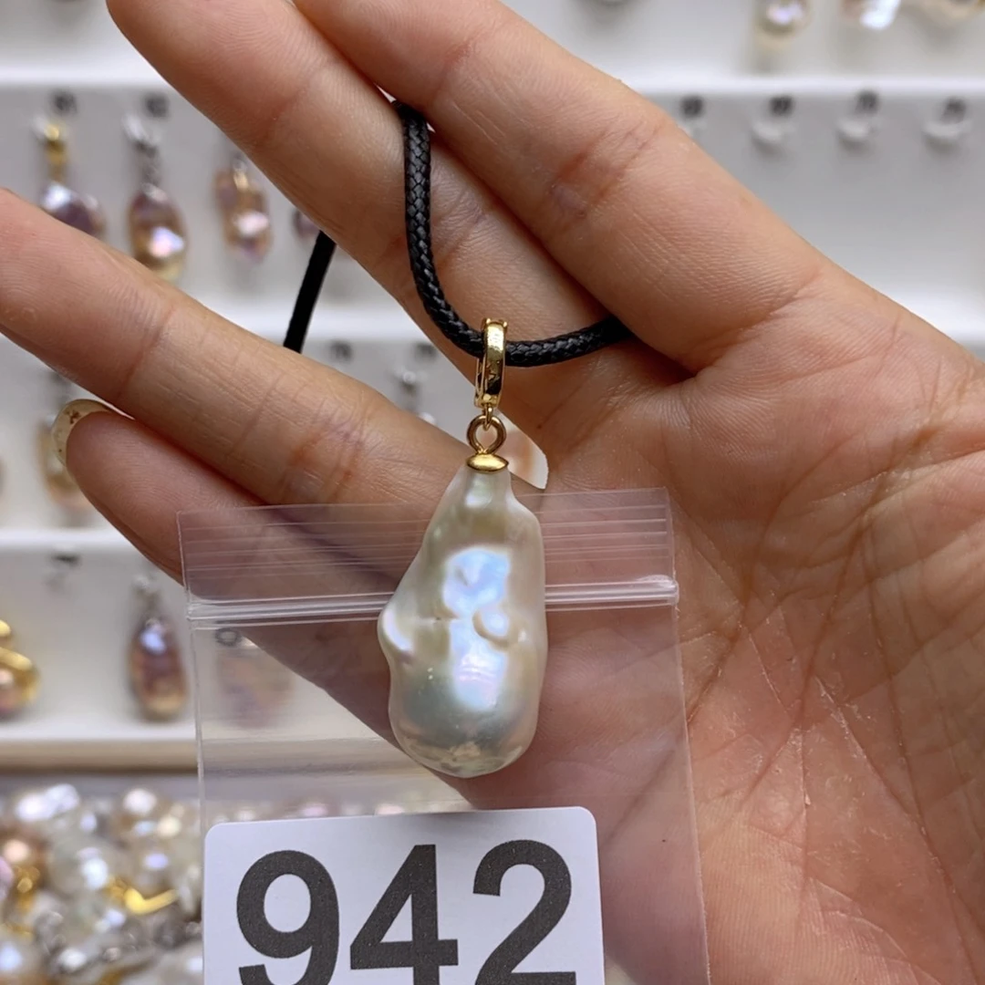 淡水珍珠颈饰银S925镶嵌942