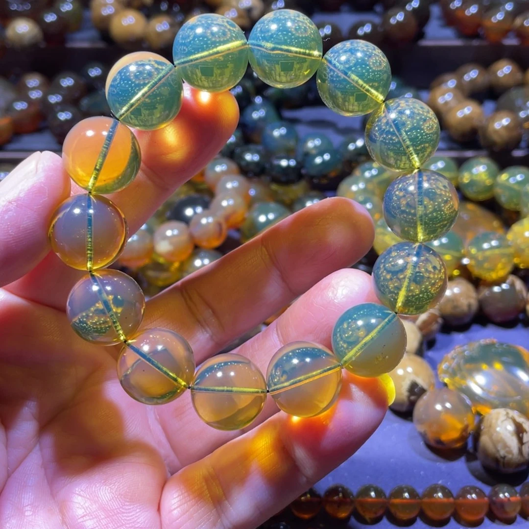 琥珀未镶嵌手链天然