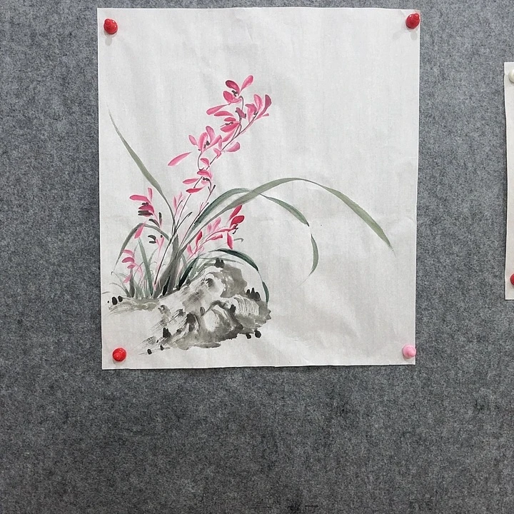 国画手绘国画兰香清韵