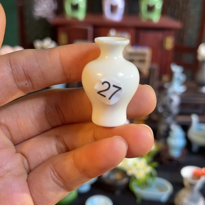摆件微陶老王迷你花瓶
