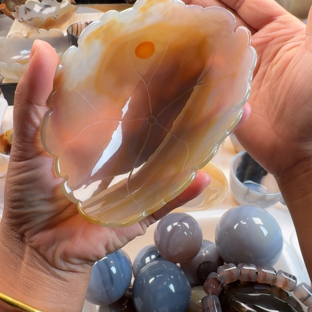 玛瑙/玉髓未镶嵌笔洗