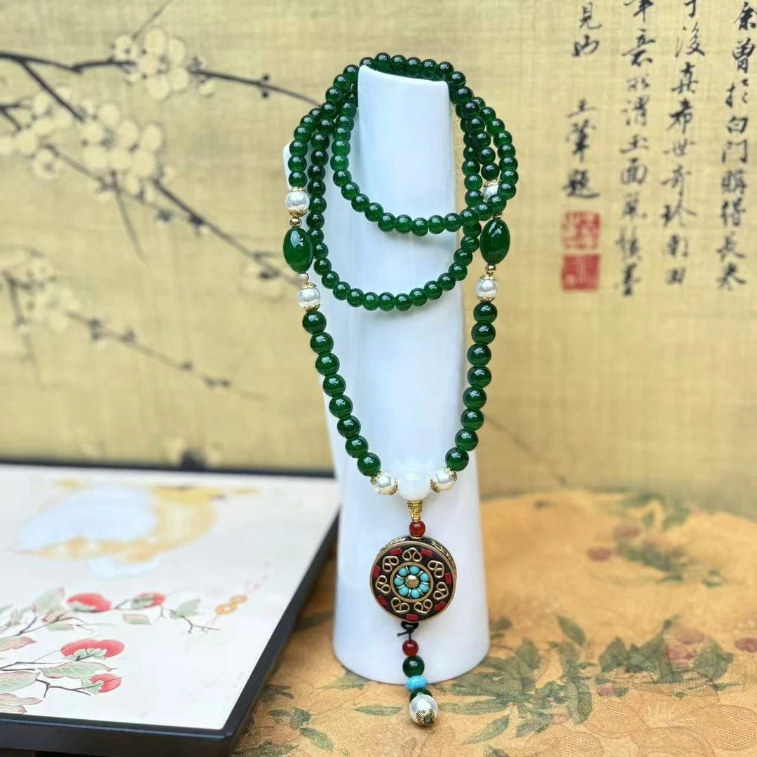 DG-1295-尼泊尔蓝牌琉璃项链