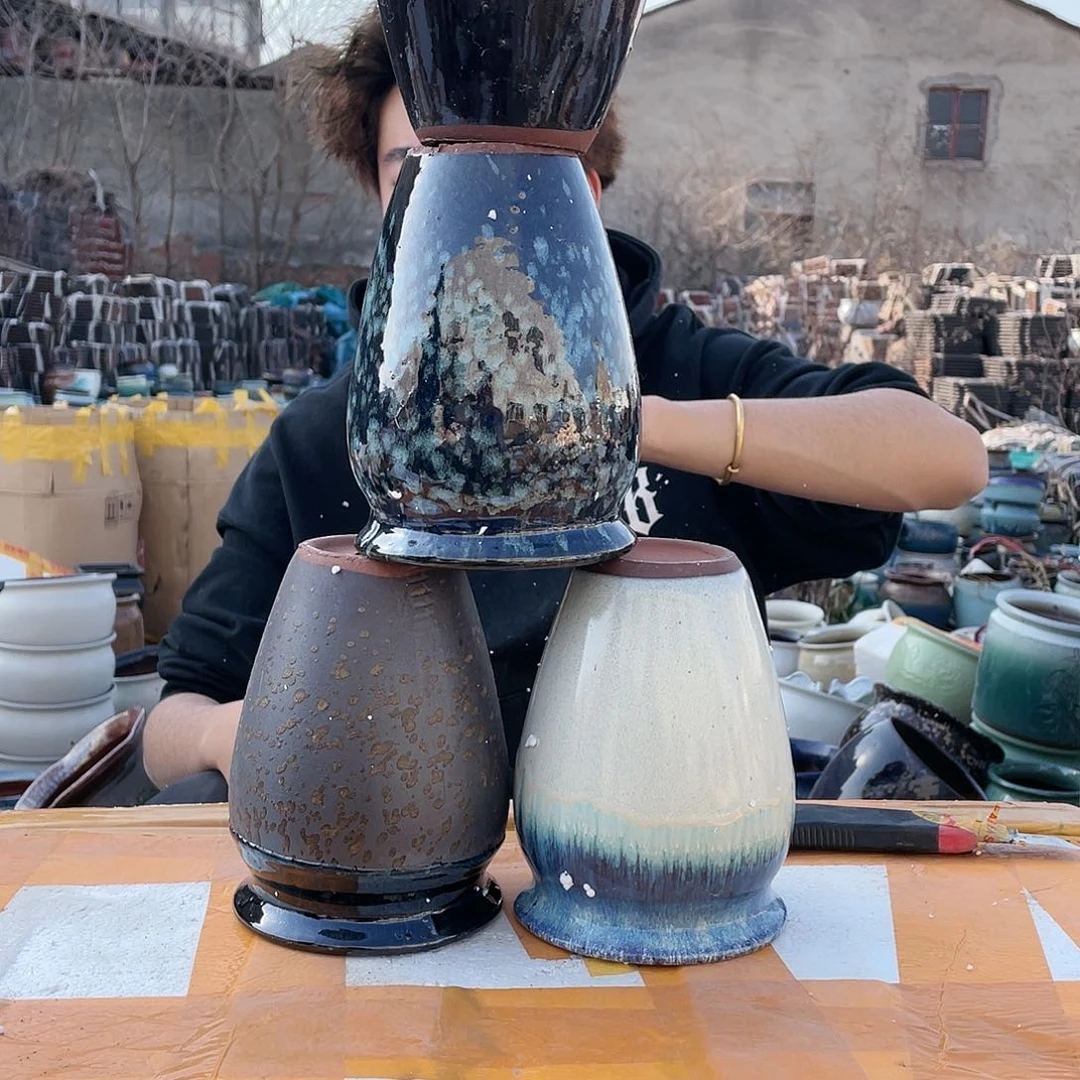 红陶宜兴紫砂花盆