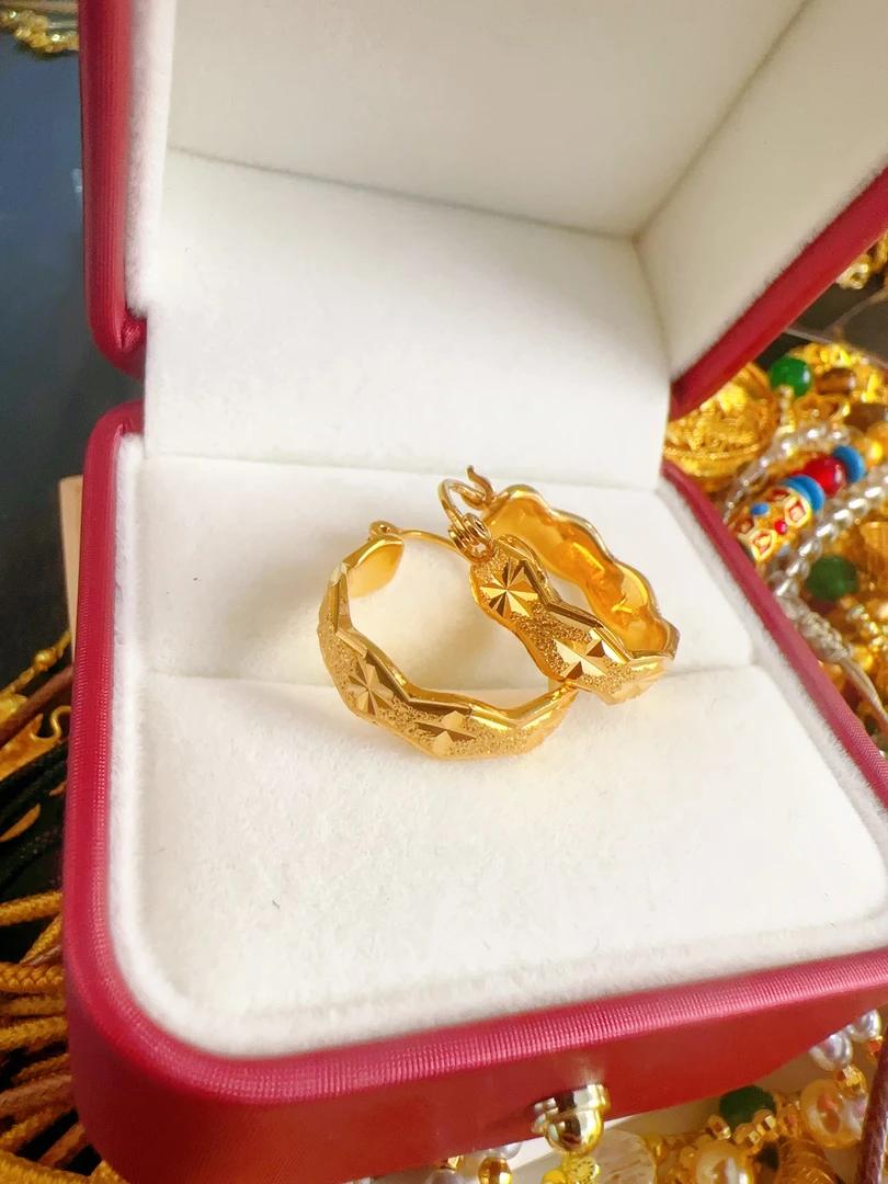 爆闪不归色波浪耳环4083