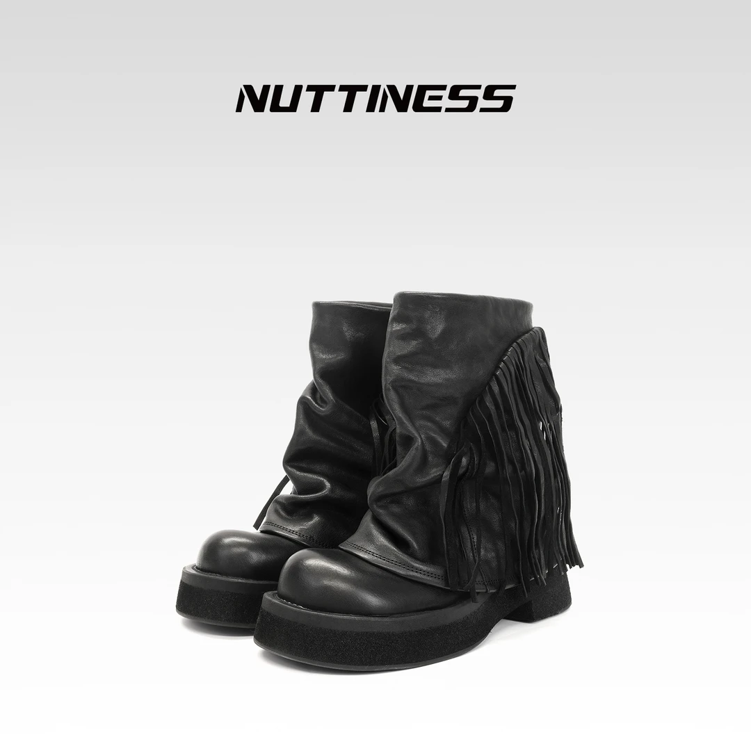 【NUTTINESS】 小众设计师秋冬欧美风时装显瘦百搭厚底增高短靴女