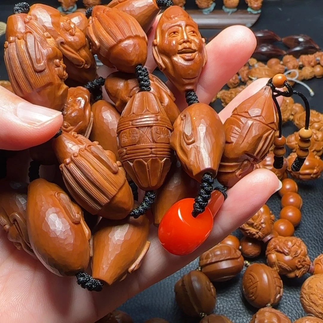 过***7橄榄核手串/手链1.9须派挂脖罗汉