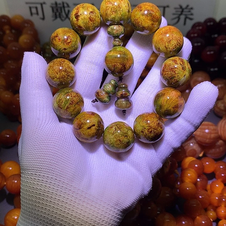 松木（琥珀木）手串/手链2.0 水墨丹青高货留疤