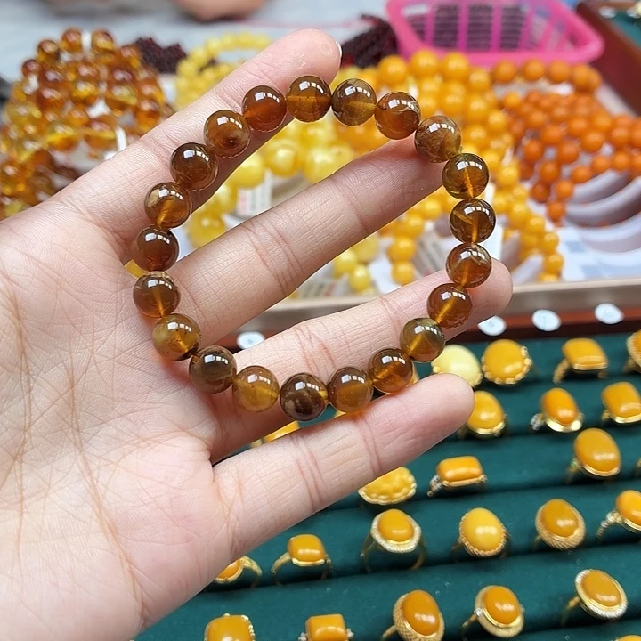 琥珀未镶嵌手链精品