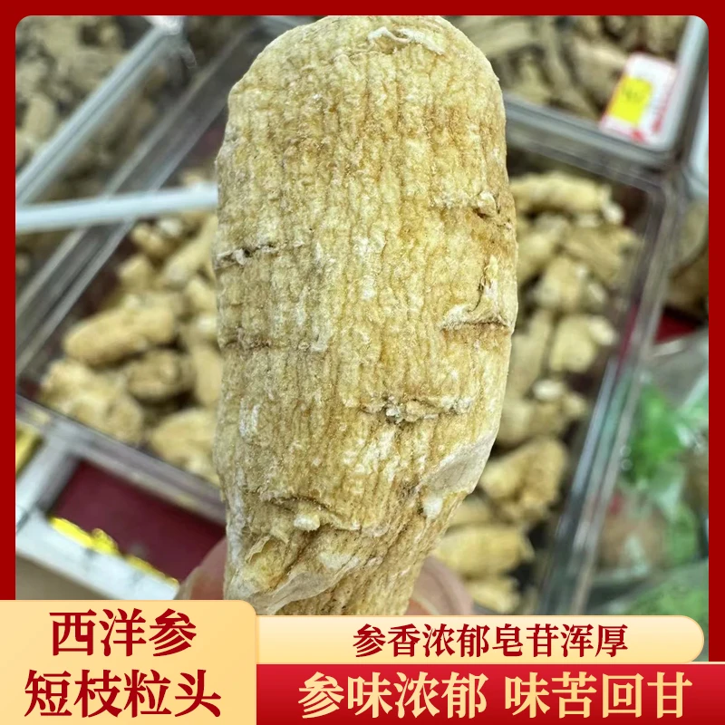 西洋参短支粒头精选可切片打粉煲汤的足龄老参