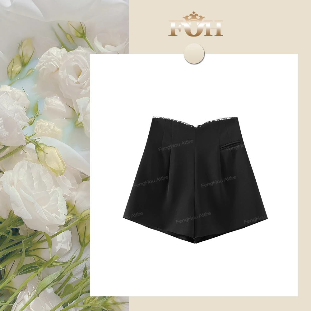 【封后轻奢设计】时尚设计感钉珠显瘦夏季百搭休闲薄款短裤3075