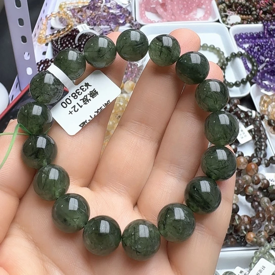 发晶手链未镶嵌绿发晶手链12+