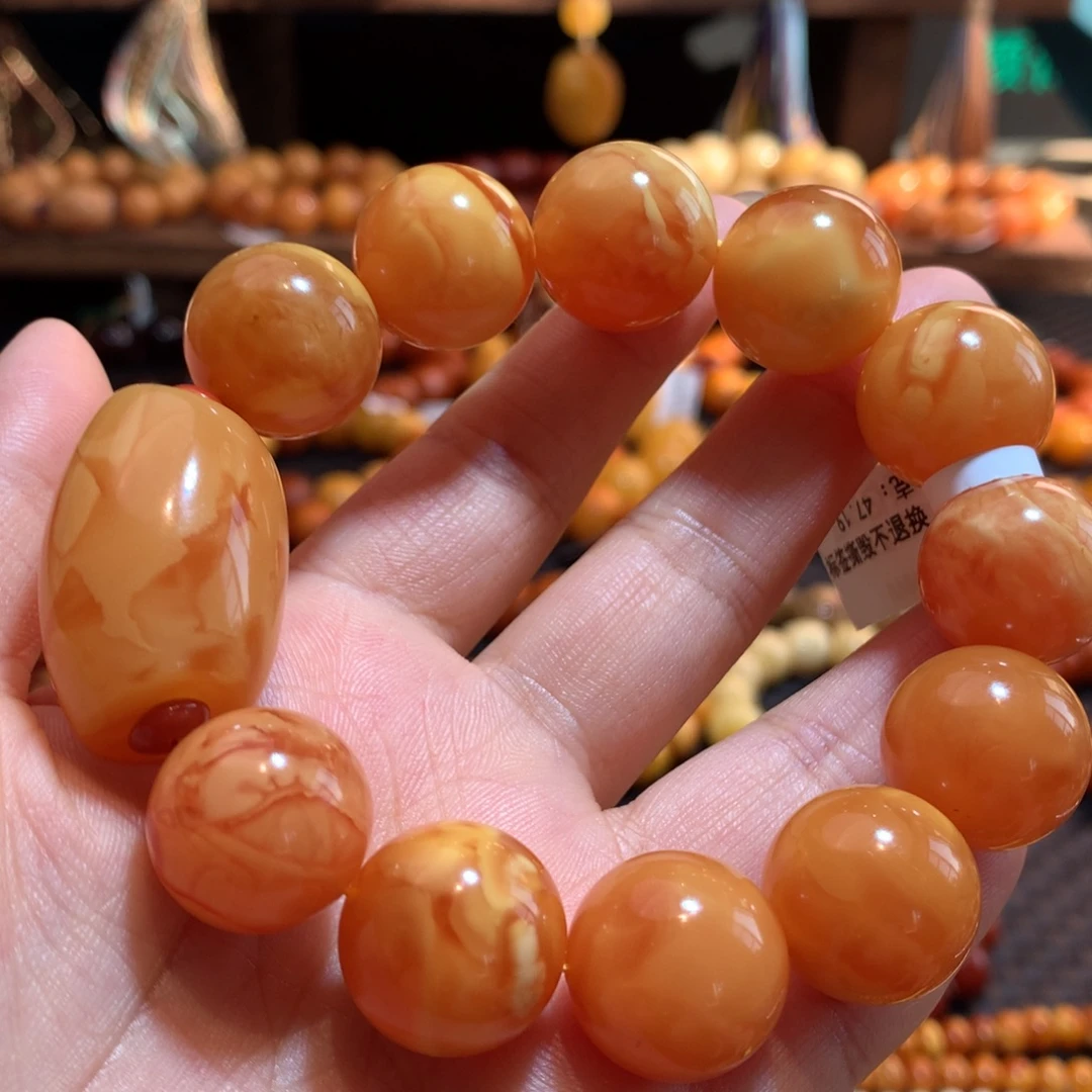 蜜蜡未镶嵌手串蜜蜡手串