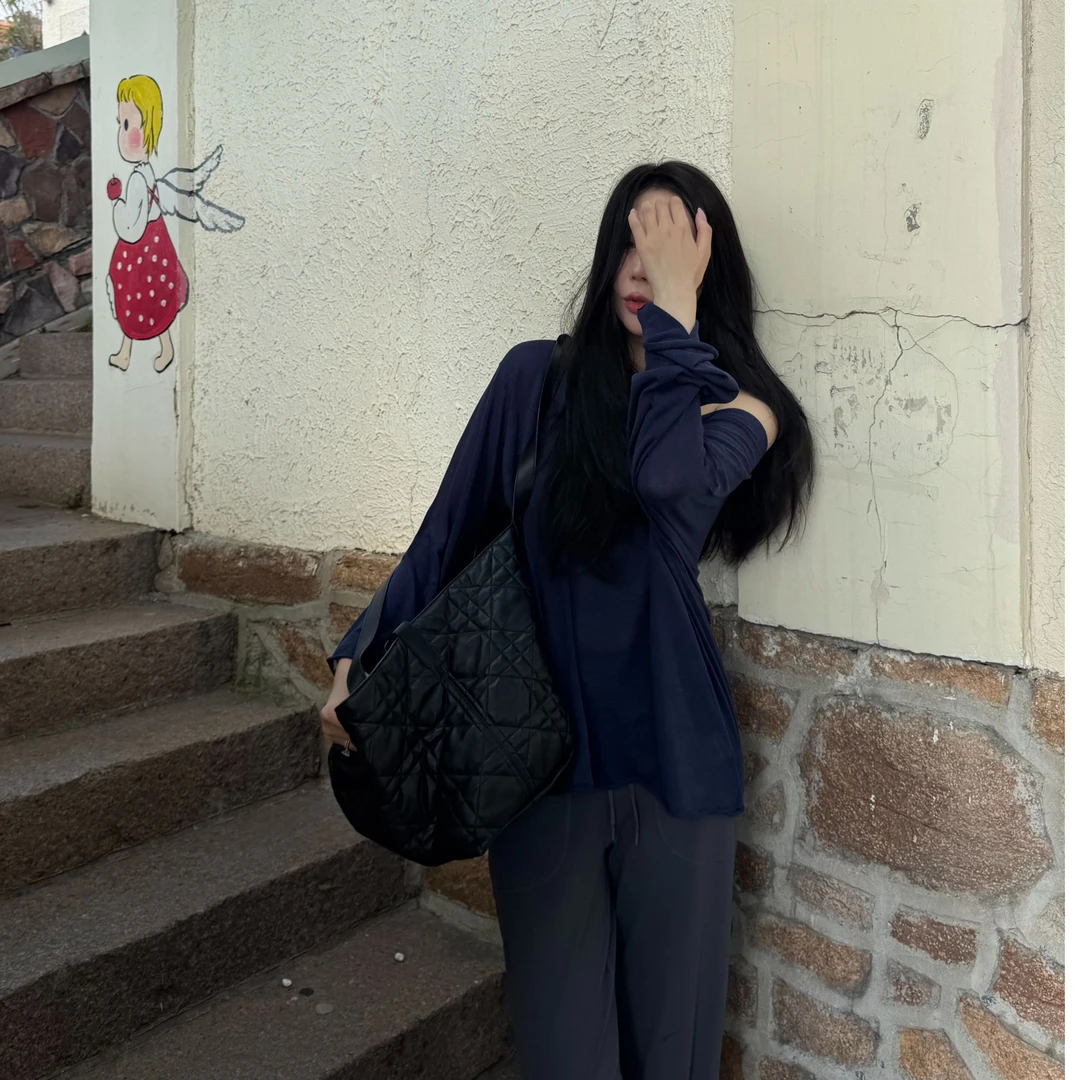 「松弛调性」AKIZHANG亚麻莱赛尔V领韩系慵懒小众风防晒t恤罩衫女装